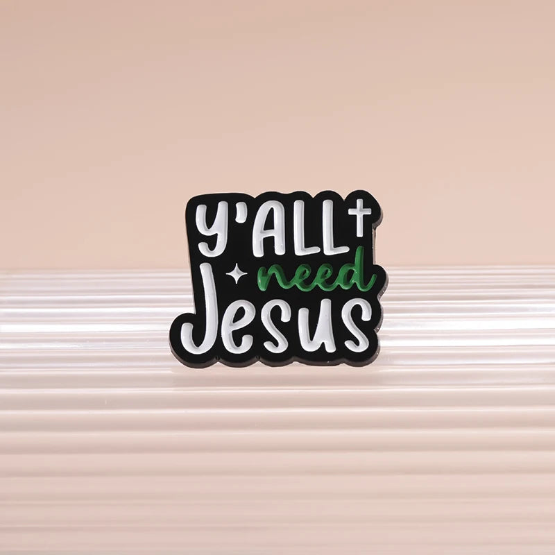 Cartoon Cute JESUS Enamel Pins Christian Clothing Brooch Cute Creative Jesus Lapel Badge Cap Clothes Jewelry Gift Wholesale