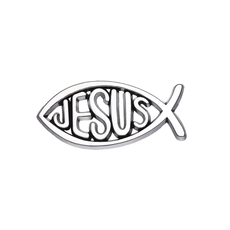 28styles Jesus Cross Enamel Pins Christian Clothing Decorative Brooches Jesus Fish Lapel Badge Backpack Cap Jewelry Accessories