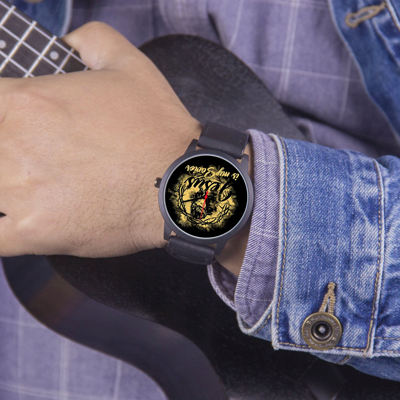 Factory Store Jesus Design Christianity Son of God Style Clothing Matching Gifts for Christian Men's Battery Quartz Wrist Watch