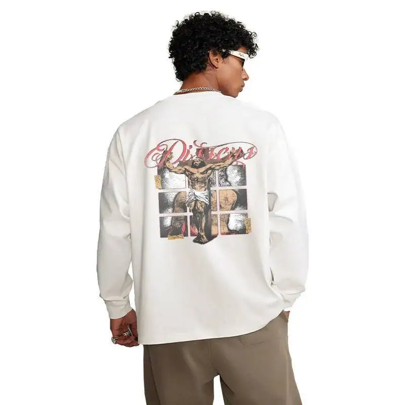 25cm Jesus Prayer Love Heat Transfer Stickers Iron On T-shirt and Canvas Bag DIY Decoration Christian Clothing