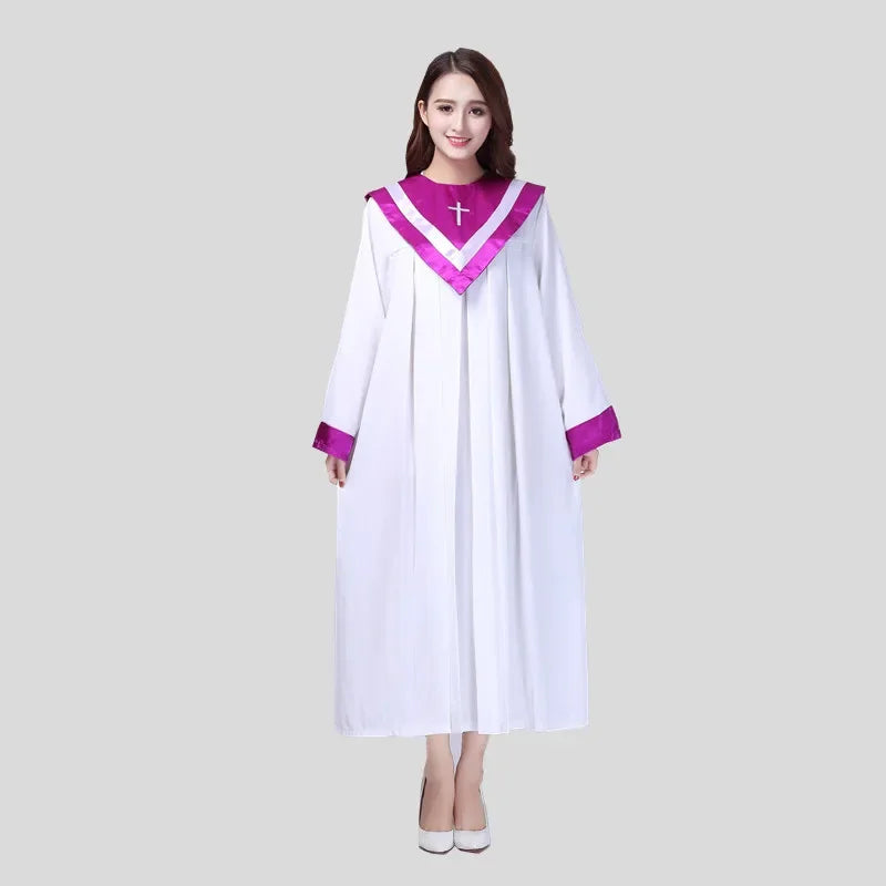 Christ Jesus Taught The Holy Costume Women Christian Sing Dress Jesus Class Service Outfit Christmas Holy Trinity Sacred Robe