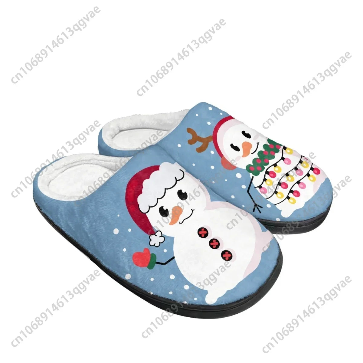 Christmas New Arrivals Chimney Snowman Romance Home Cotton Slippers Mens Womens Teenager Plush Bedroom Keep Warm Custom Slipper