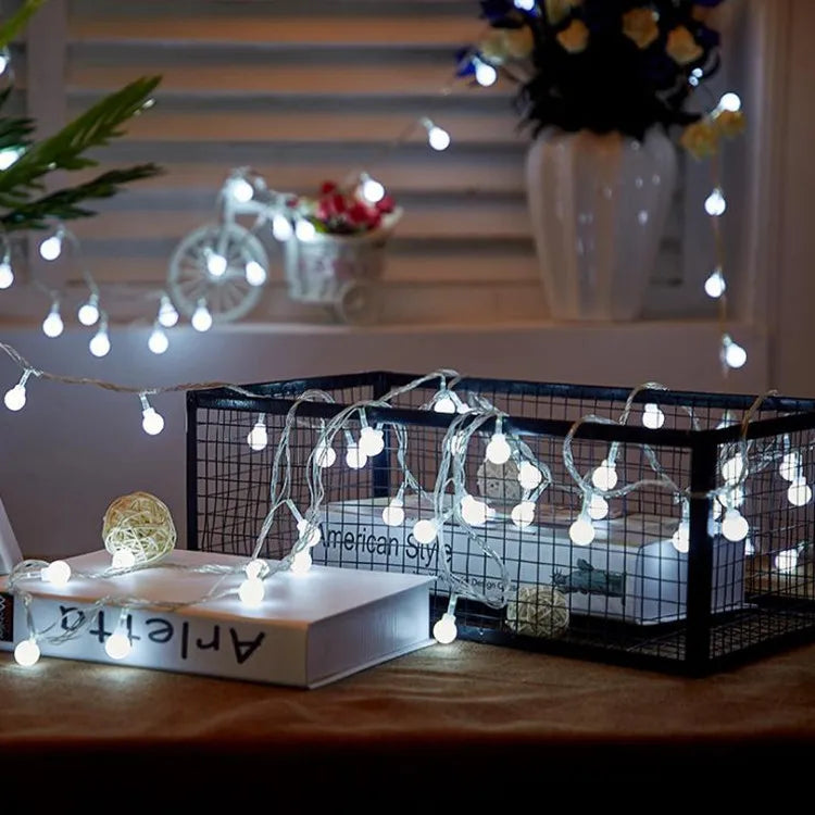12M USB/Battery Power LED Ball Garland Fairy String Lights Birthday Home Christmas Holiday Wedding Party Decoration