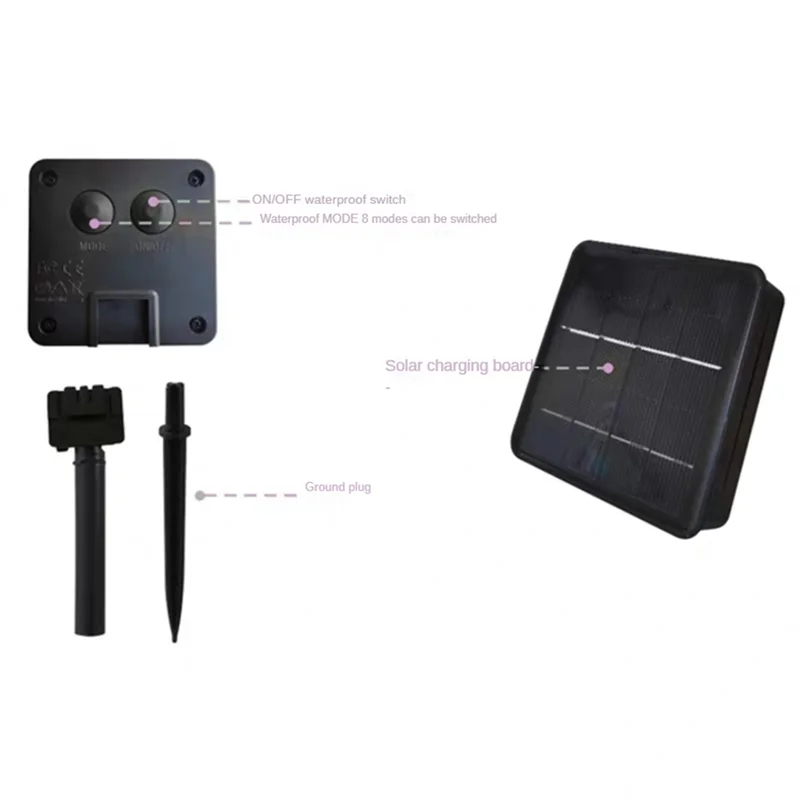 ONCE Solar Powered Lights 200 LED String Fairy Lights for Outdoor Christmas Lighting Courtyard Street Garden Decor 20m