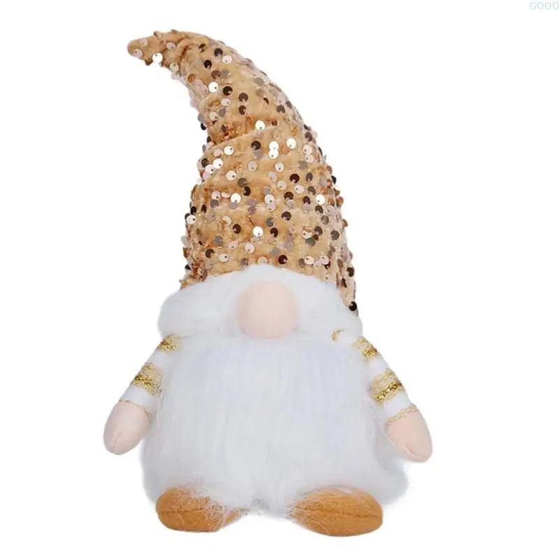 23GA Rudolph Plush Toy Christmas Ornament Washable Soft Dwarf Doll with Light Festival Home Office Holiday Decoration