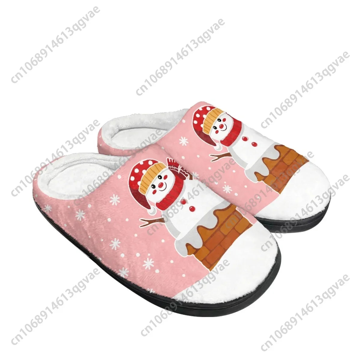 Christmas New Arrivals Chimney Snowman Romance Home Cotton Slippers Mens Womens Teenager Plush Bedroom Keep Warm Custom Slipper