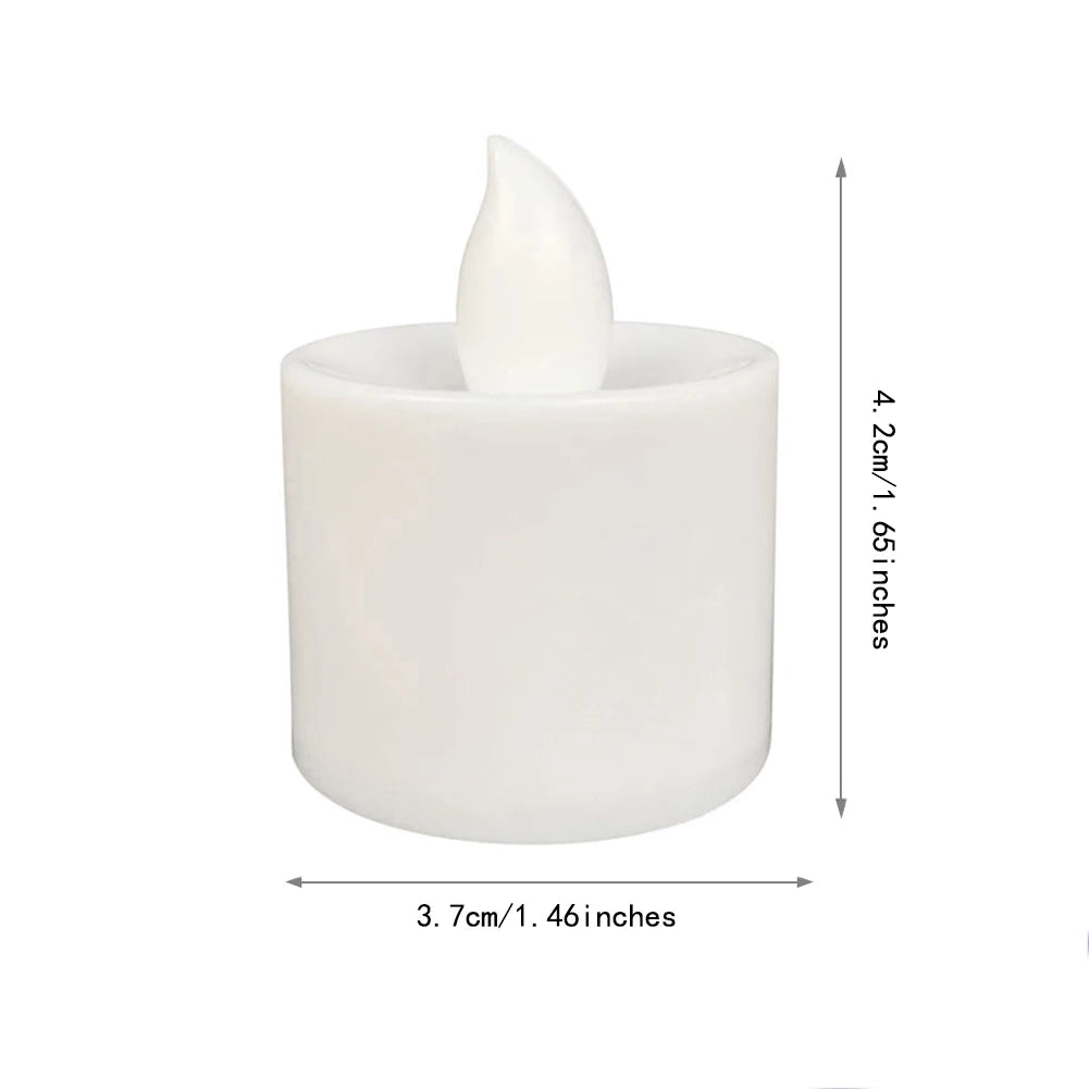 12pcs Mini LED Candle Lights, Flameless LED Tea Lights Candles, Reusable Night Lamp, Votive Tealight, Romantic Home Decor