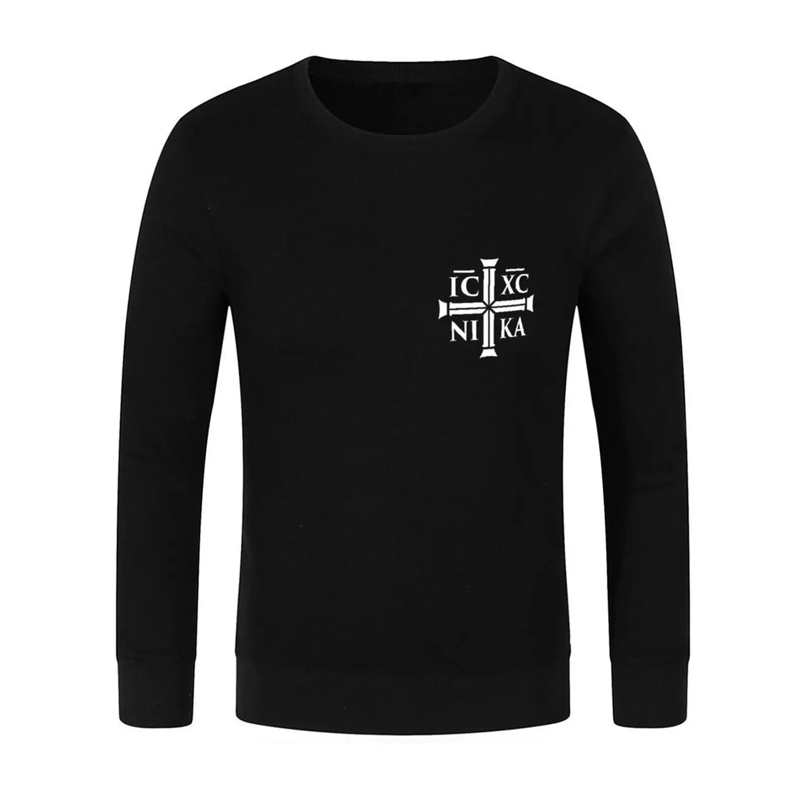 Small IC XC NIKA - Christian Eastern Orthodox Pullover autumn clothes for men anime clothing sweatshirt for men